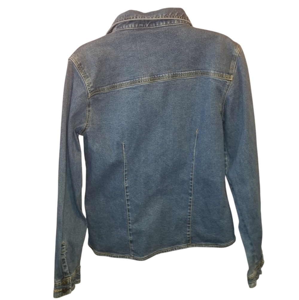 Hard Rock Cafe Vintage Fitted Jean Jacket EUC PTP 18.5 - Picture 3 of 10
